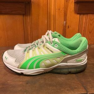 Puma Power Tech White/Green Running Shoes